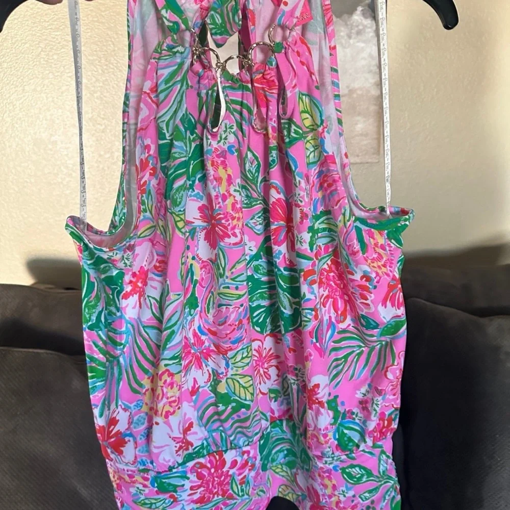 Lilly Pulitzer Pink and Green Floral Maxi Dress - Picture 2 of 8